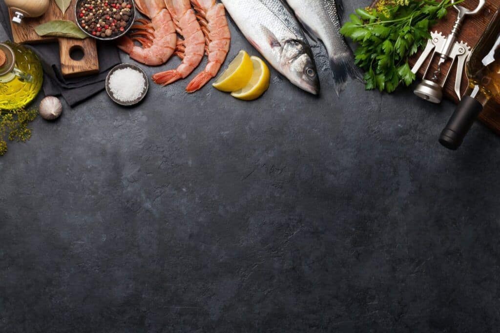 fresh-seafood-trout-fish-and-langostino-shrimps-PYUJC97 Ah Lau Food King | fresh seafood trout fish and langostino shrimps PYUJC97
