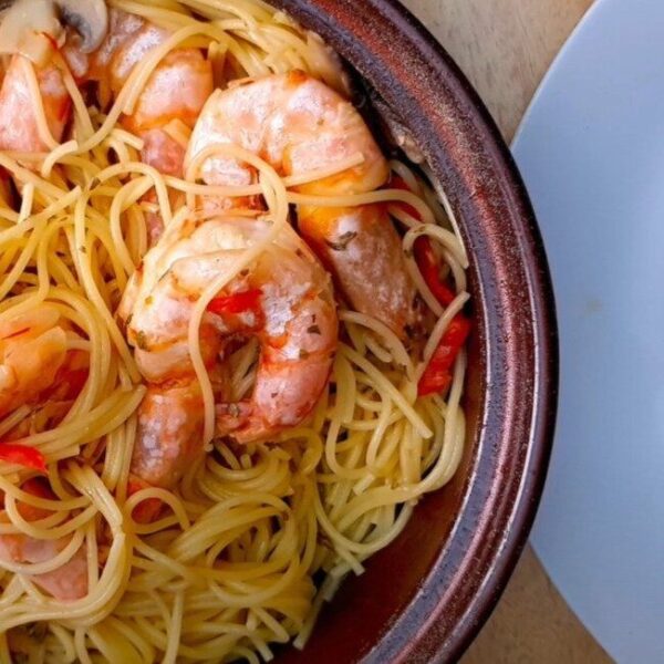 Ah Lau Food King | home cooked sea prawns pasta e1630022672259